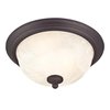 Westinghouse Fixture Ceiling Outdr Flush-Mount 60W 2-Light Naveen 13In ORB Stl White Albst Glass 6230900